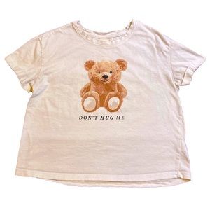 Cute teddy bear cropped Tee